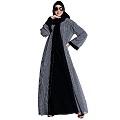 Shrug combo abaya-Printed shrug with black inner Shrug combo abaya-Printed shrug with black inner
